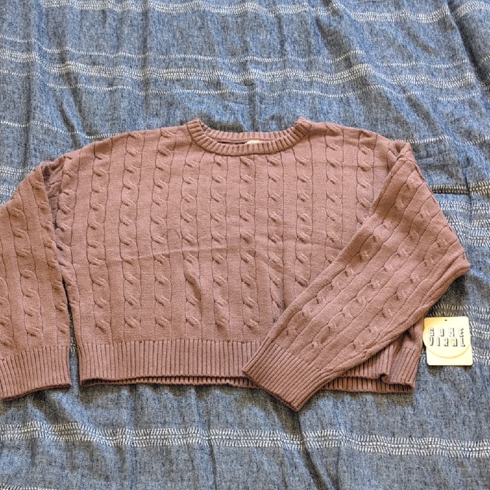Cable Knit Sweater in Mauve
